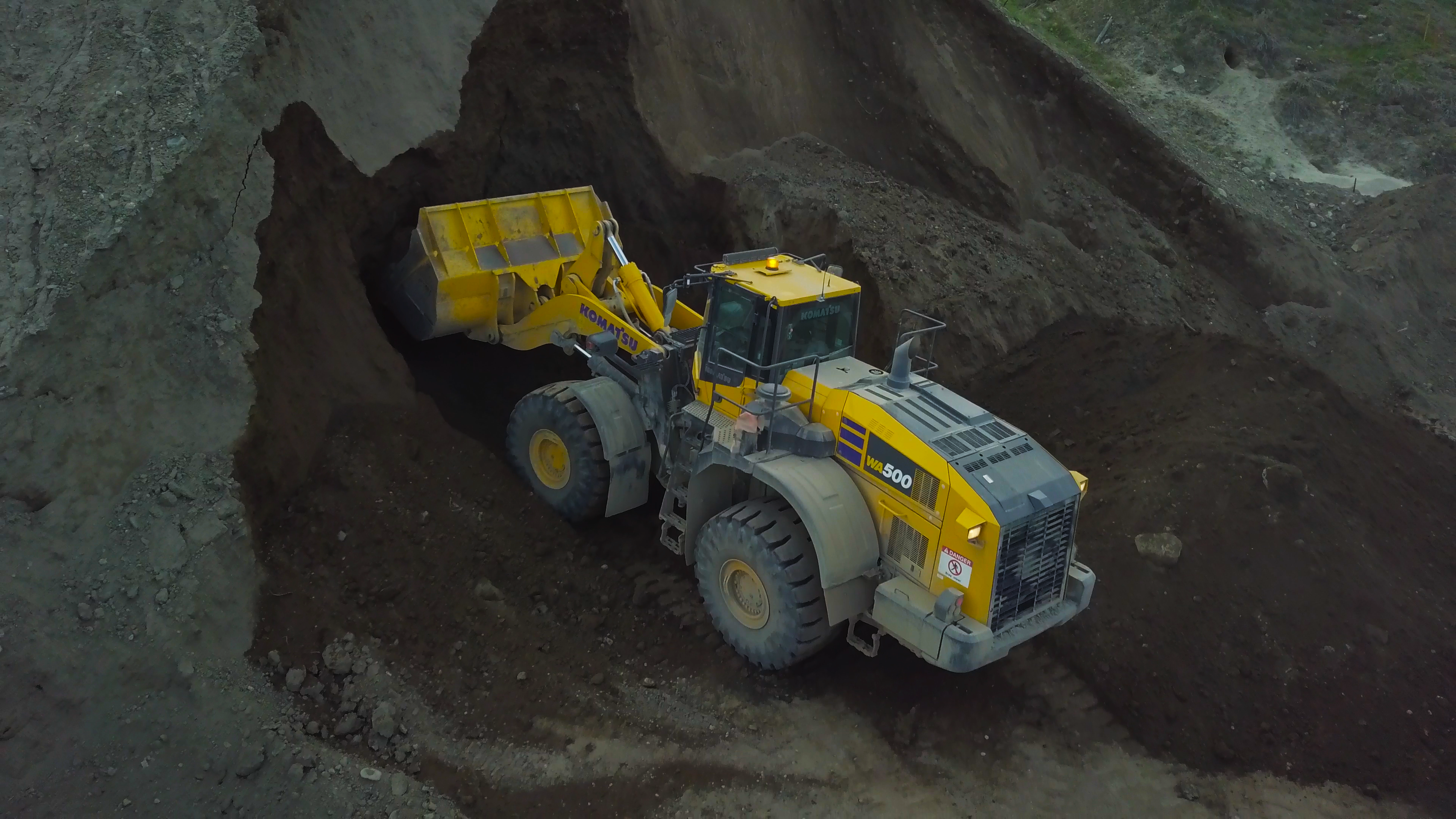 Loader at the gravel pit